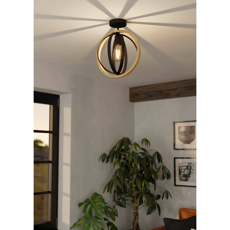 Caroleen Wood Flush Mount