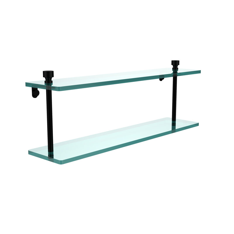 Ballenas 2 Piece Tiered Shelf, 16", Matte Black
