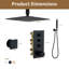 Système de douche thermostatique 3 fonctions à 3 fonctions 12 po-119092663