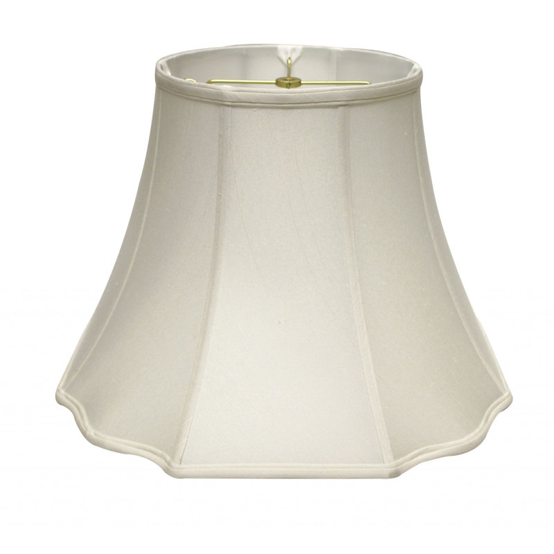 Abat-jour octogonal 18 "Monay Shantung, Blanc