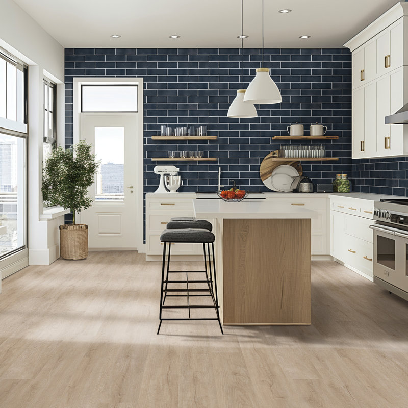 Wiltern Wilshire 9 in. x 60 in. 9mm 30mil Waterproof Rigid Core Luxury Vinyl Plank Flooring, Wilshire