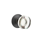 Privacy Modern Disc Crystal Knob with Modern Rose