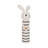Decorative Ceramic Bunny Figurine Object for Home Decor - Decorative Sculpture Statue with Heart Accent for Living Room Decoration - Ivory & Black-2113532639