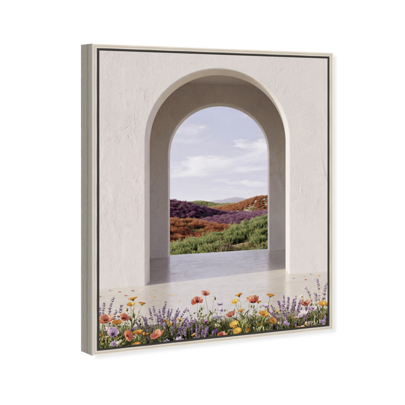 Window To Paradise Print by Oliver Gal, 31"H x 37"W, Black Floater Frame