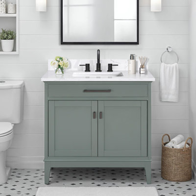 Anglet 36" Single Bathroom Vanity with Top