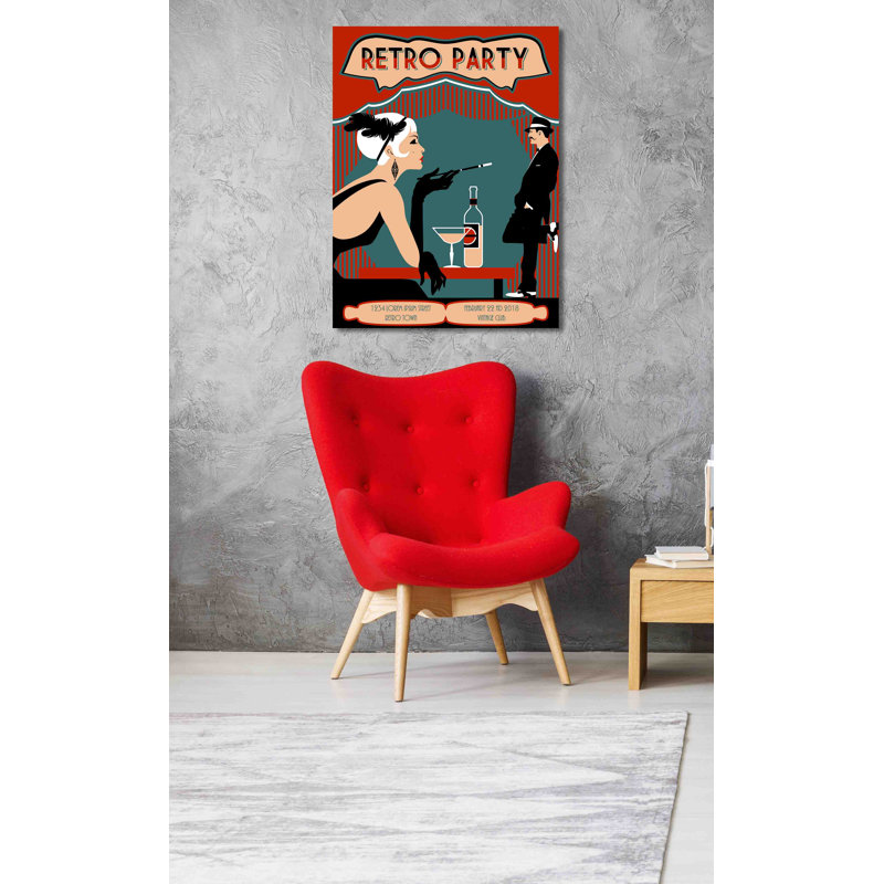 Retro Party - Wrapped Canvas Print, 31 cm H x 41 cm W x 1cm D