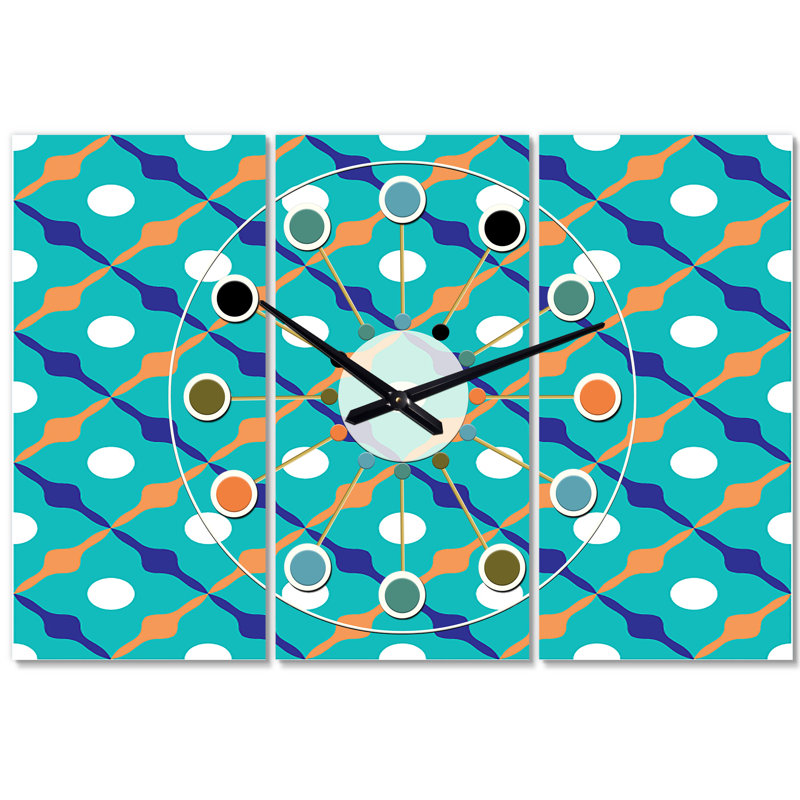 Horloge murale rétro extra dimensions Mid-Century