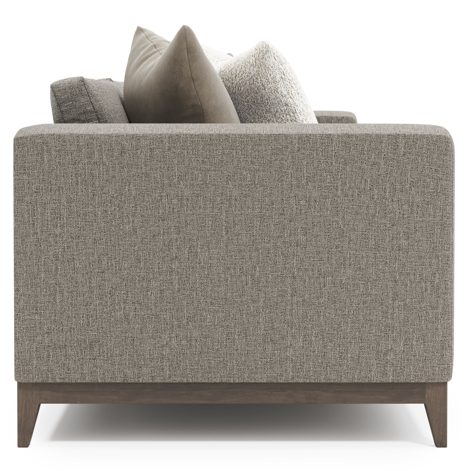 Noel Upholstered Sofa, 27.50" H x 100" W x 40" D, Portobello, Gray Polyester
