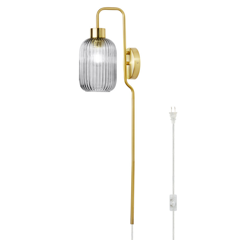 Gracieleigh Plug-in Armed Sconce, Purple