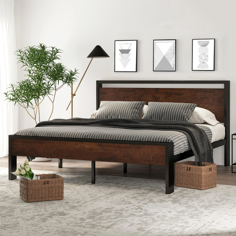 14 Inch Metal Platform Bed Frame, King