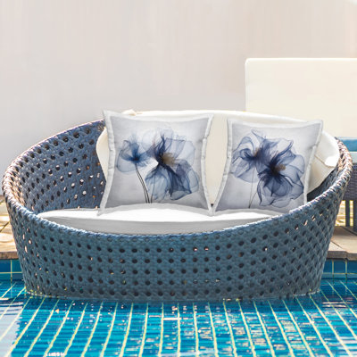 Floral Outdoor Throw Pillow