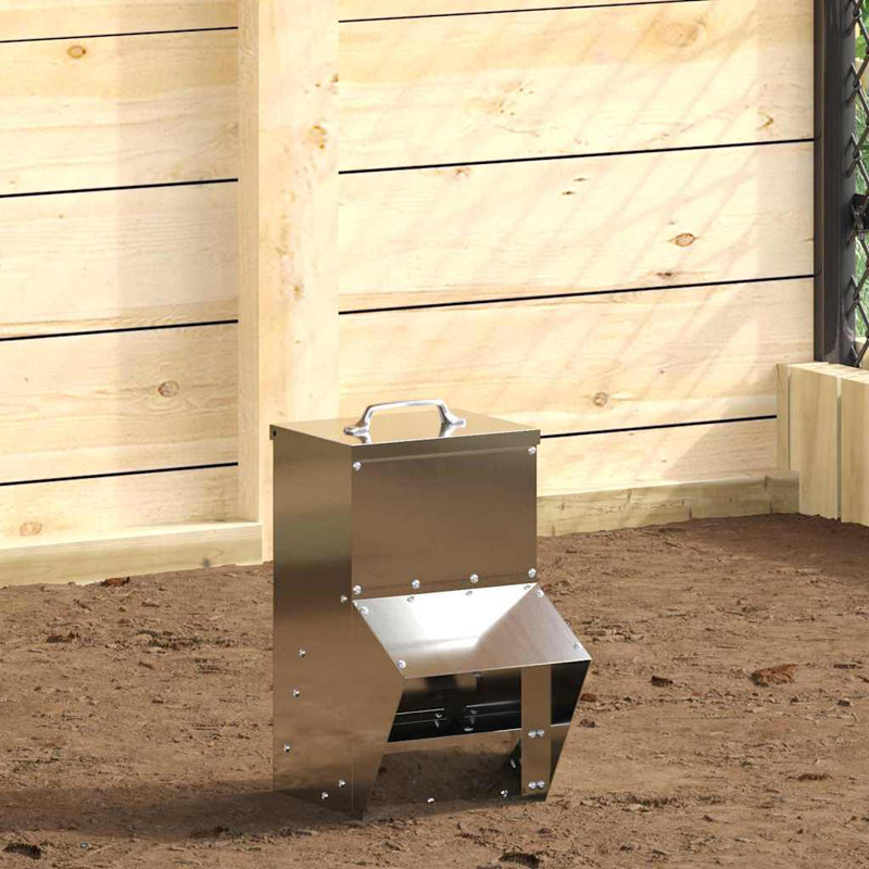 Galvanised Steel Feeder, 35cm H x 20cm W x 25cm D