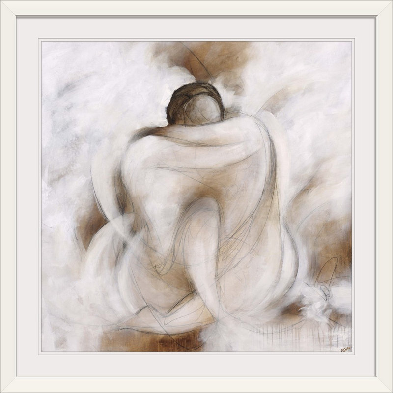 «Mallon Love Embraces» par Rikki Drotar - impression, Impression encadrée, H 38 po x l 38 po, Blanc