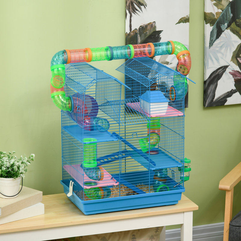 Cage à hamster 18,5 "à 5 niveaux avec tubes et tunnels