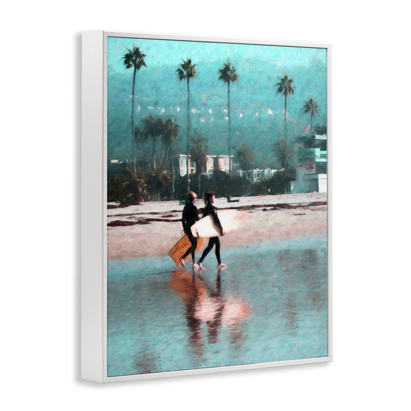  Surfers Beach Break, estampe numérique encadrée par Graffi *ee Studios, H 30 po x l 24 po