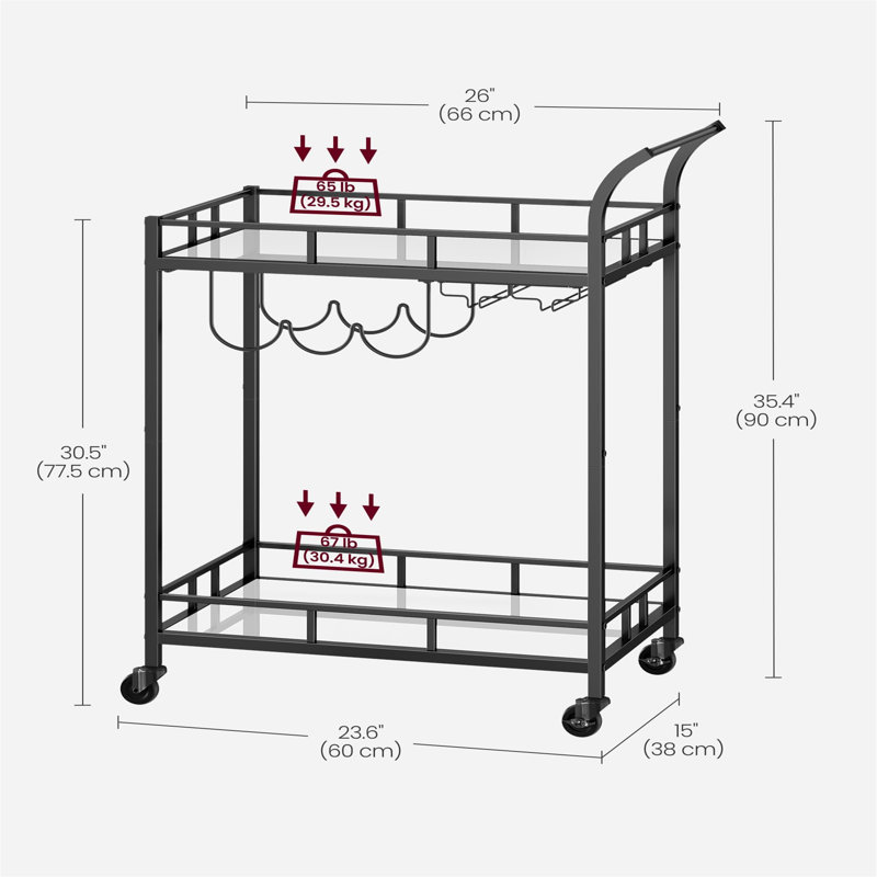 Ekamjeet Metal Bar Cart