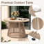 Outdoor Round 4 - Person 43.3" Long Dining Set With Cushions
