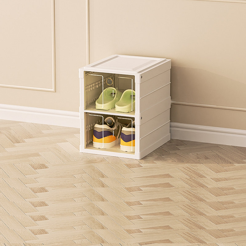 2 Pair Stackable Shoe Storage Box