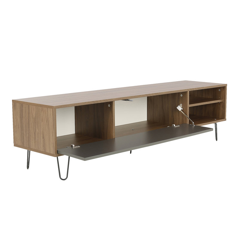 Abbas TV Stand for TVs up to 70", Natural Oak/White