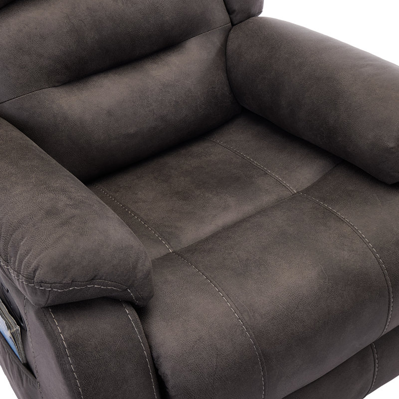 Fauteuil inclinable avec massage et chauffage Michalski, Gris