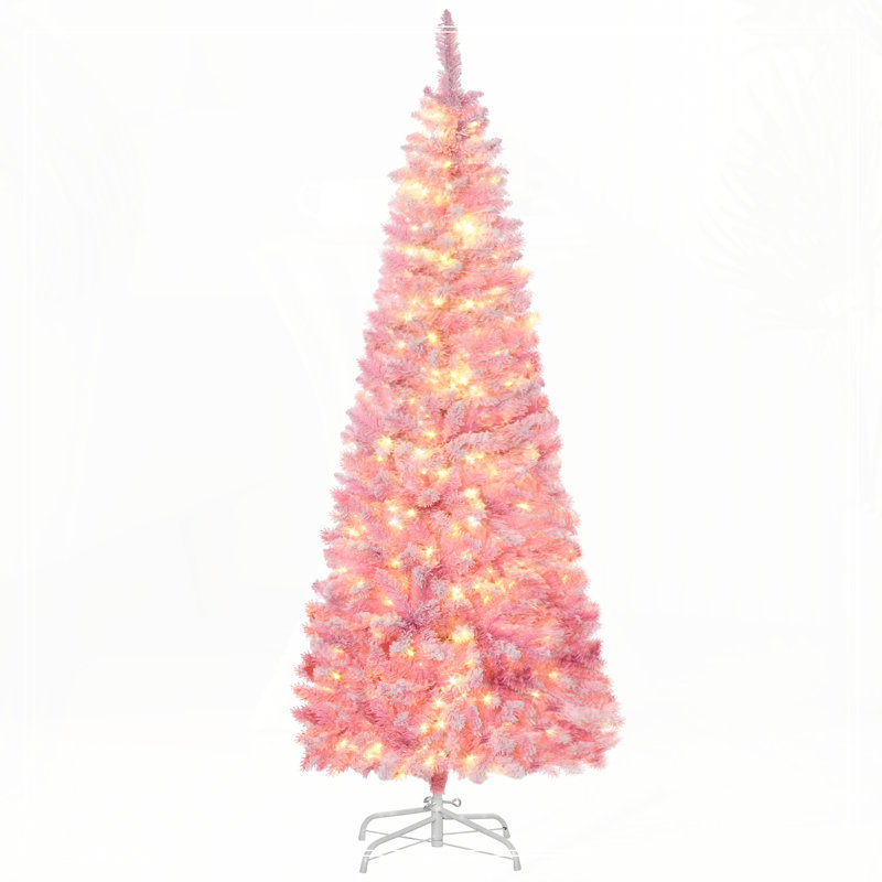 Arbre de Noël artificiel enneigé 6 pi, H 5,9 pi, Illuminée