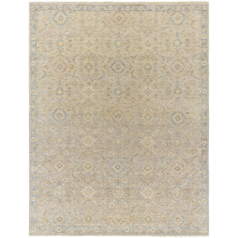 Banisha Hand Knotted Wool Abstract Indoor Rug, Rectangle 2' x 3'
