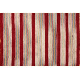 Hendra Castle Wool Striped Area Rug in Burgundy