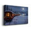 «Red Train in Snowy Forest Under Full Moon Christmas», art mural sur toile-1636935493