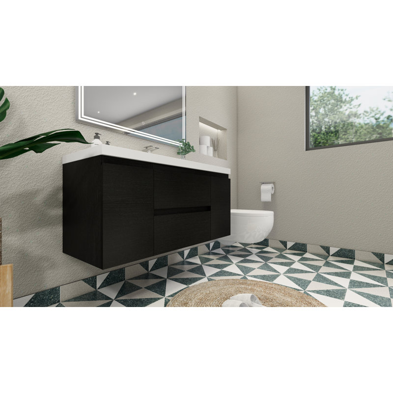 47'' Single Bathroom Vanity Base Only, Black