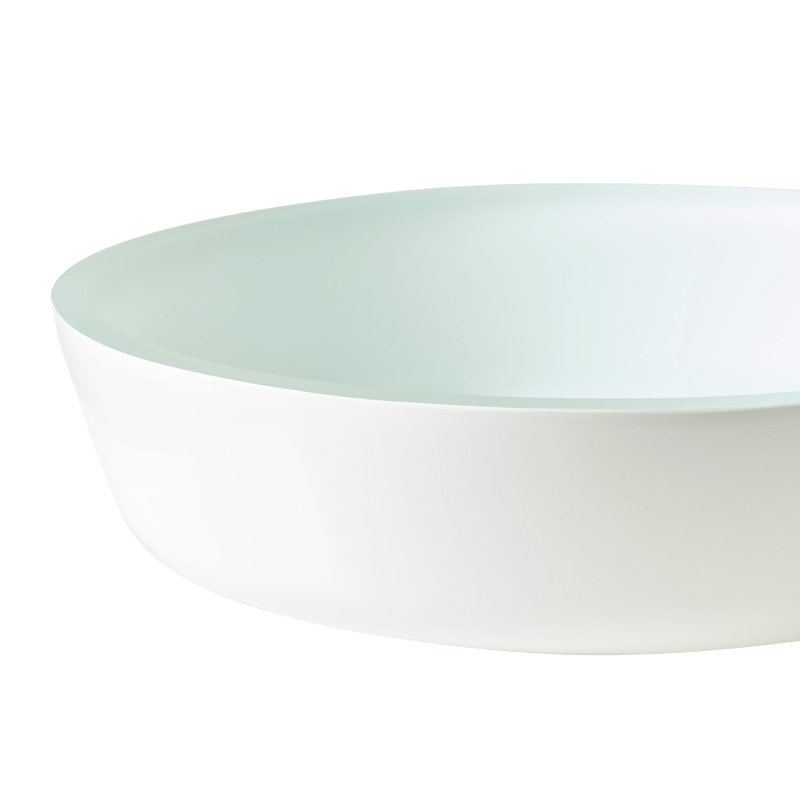 Lavabo de salle de bain vasque circulaire sans robinet, Blanc