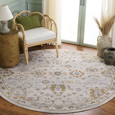Vintage Rosewood 500 Performance Floral Indoor Rug