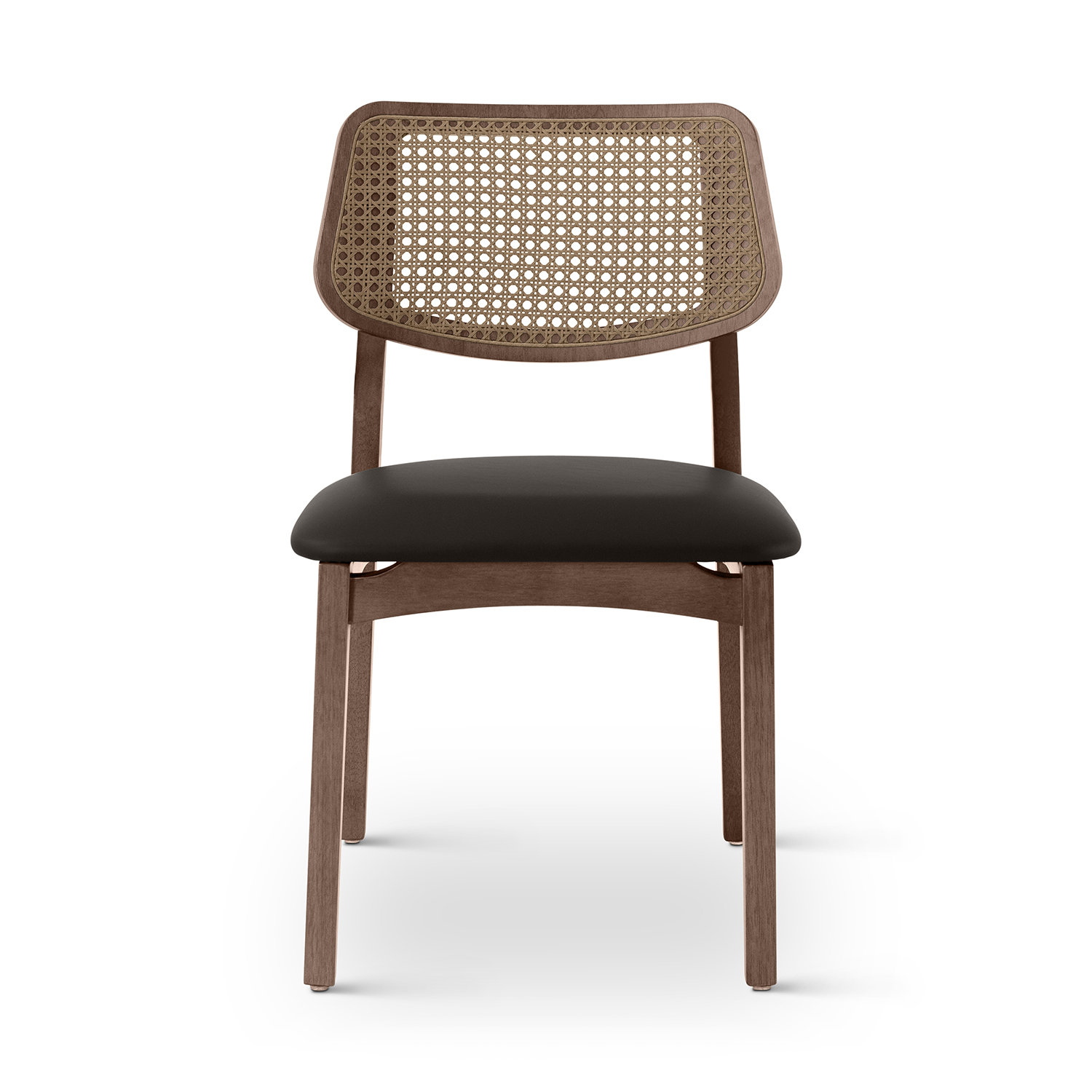 Ena Oak Dining Chair, Shimmy Black/Nogal/Nogal
