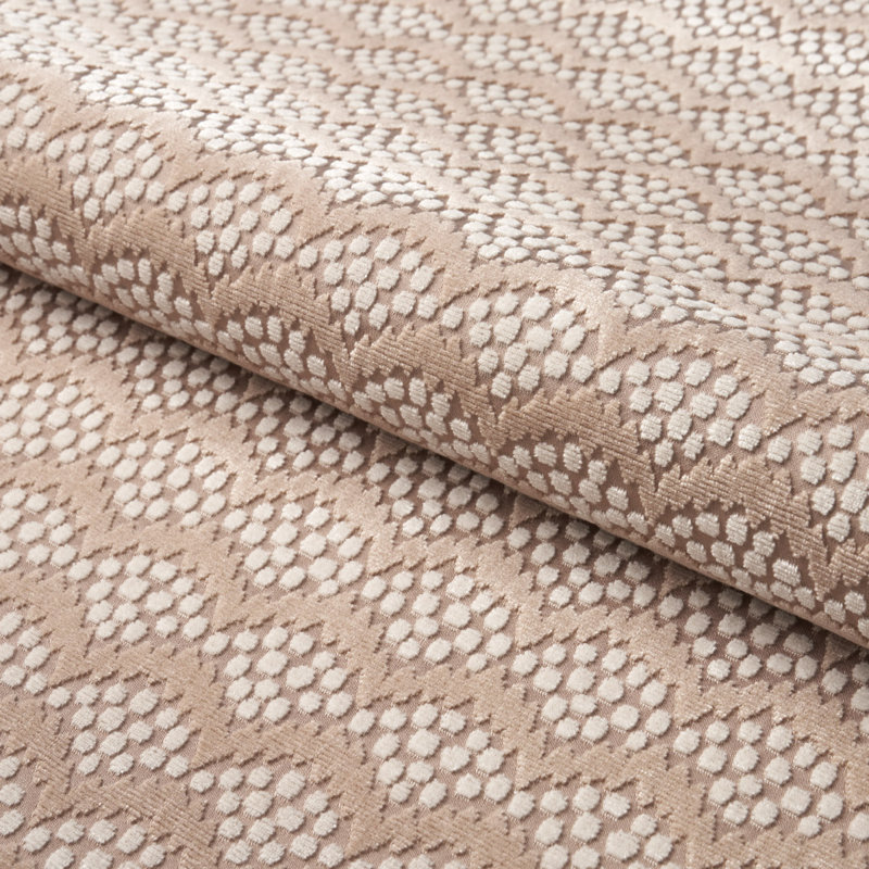 Schumacher x Neisha Crosland Pollen Cut Velvet Fabric, Soft Clay