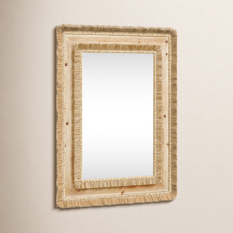 Miroir mural en bois