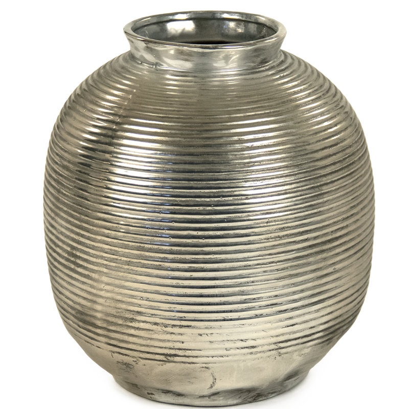 Vase de table sphérique métallique Tuck, H 16 po x l 13 po x P 13 po