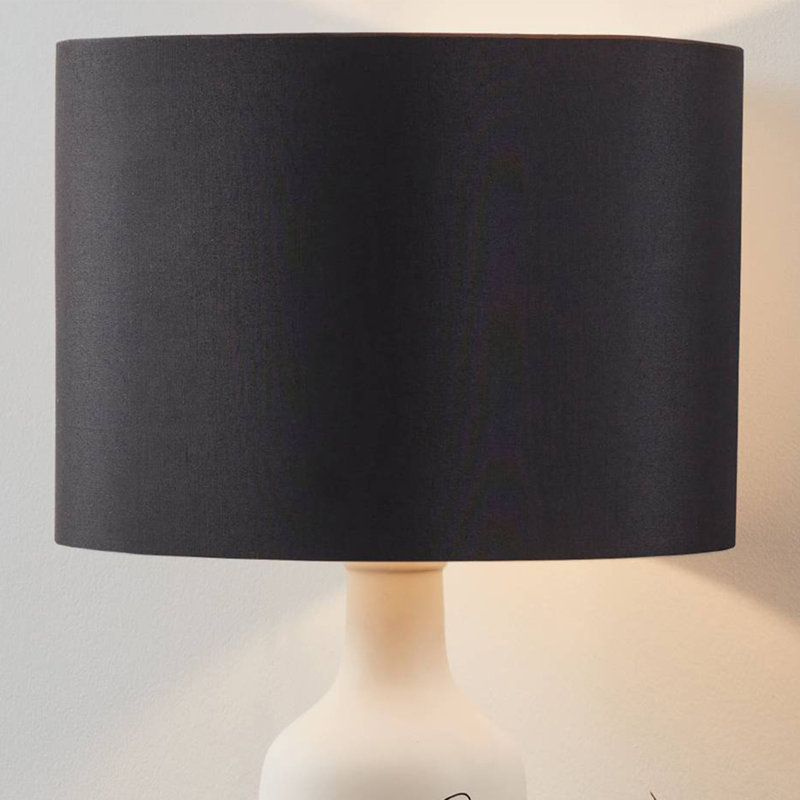 Ayaab Ceramic Novelty Lamp, White, Black