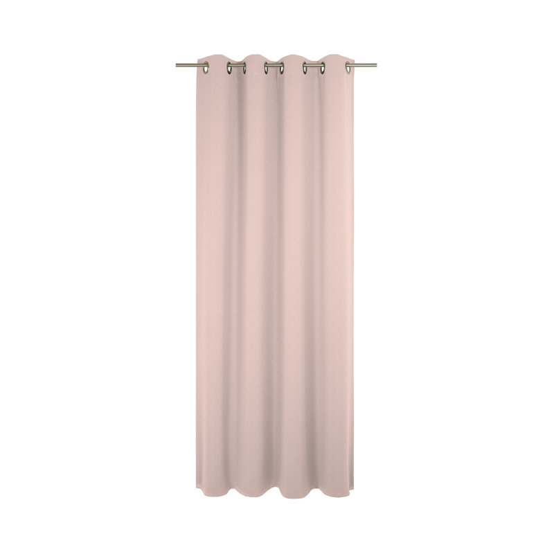 Sunday 82% Polyester And 18% Cotton Semi Sheer Curtain Single Panel, Pink, 142cm Width x 295cm Drop