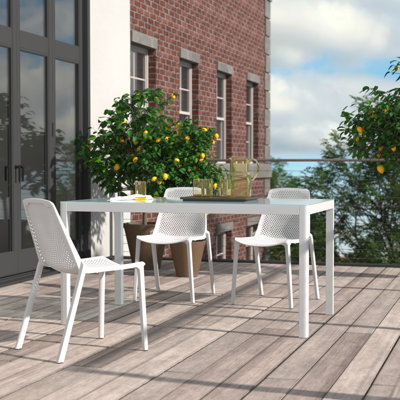 Modway Raleigh 59" Outdoor Patio Aluminum Dining Table