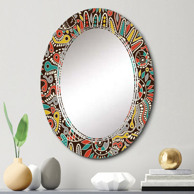Miroir mural à motif floral