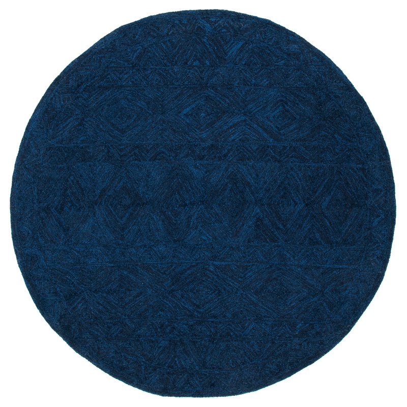 Tapis en laine et en coton touffeté à la main Altider Metro, Rond 6 pi