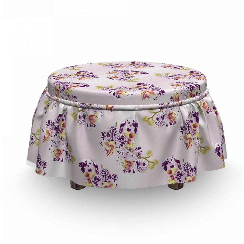 Housse pour repose-pieds dégradé oriental fleurs