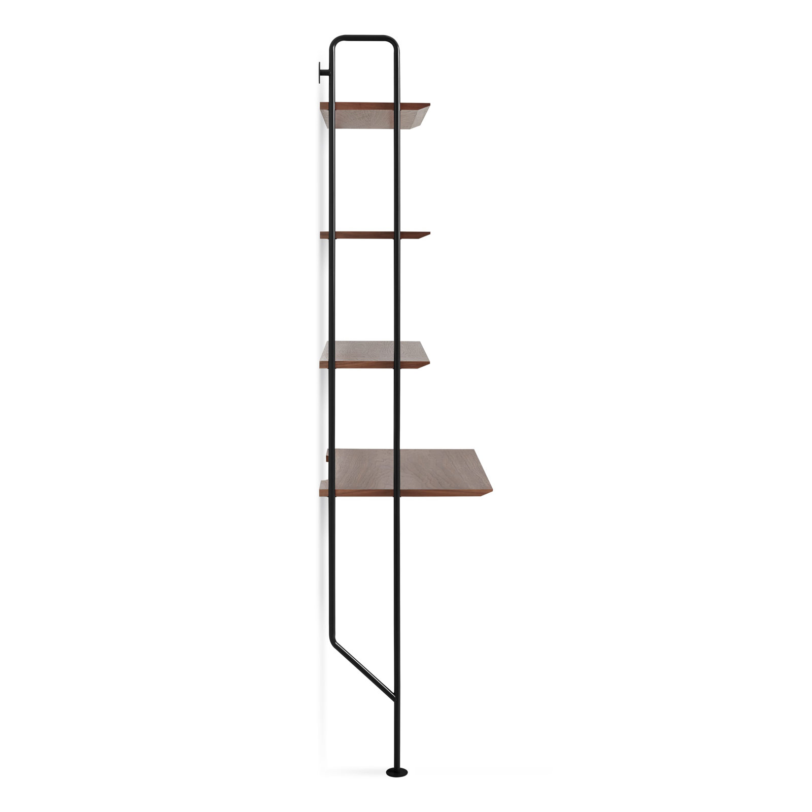 Hitch Leaning / Ladder Desk, Black, Walnut