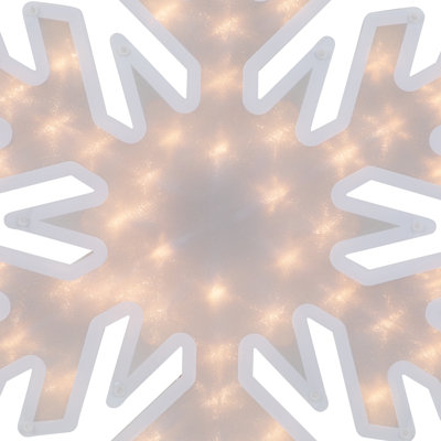 20" Lighted Snowflake Christmas Window Silhouette Decoration