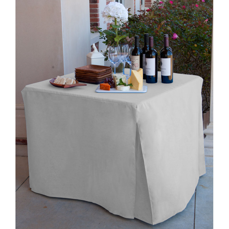Tablevogue 34-Inch Square Table Cover, Silver
