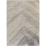 Gray/Brown Chevron Handmade Hand-Knotted Rectangle 9'11" x 13'10" Area Rug
