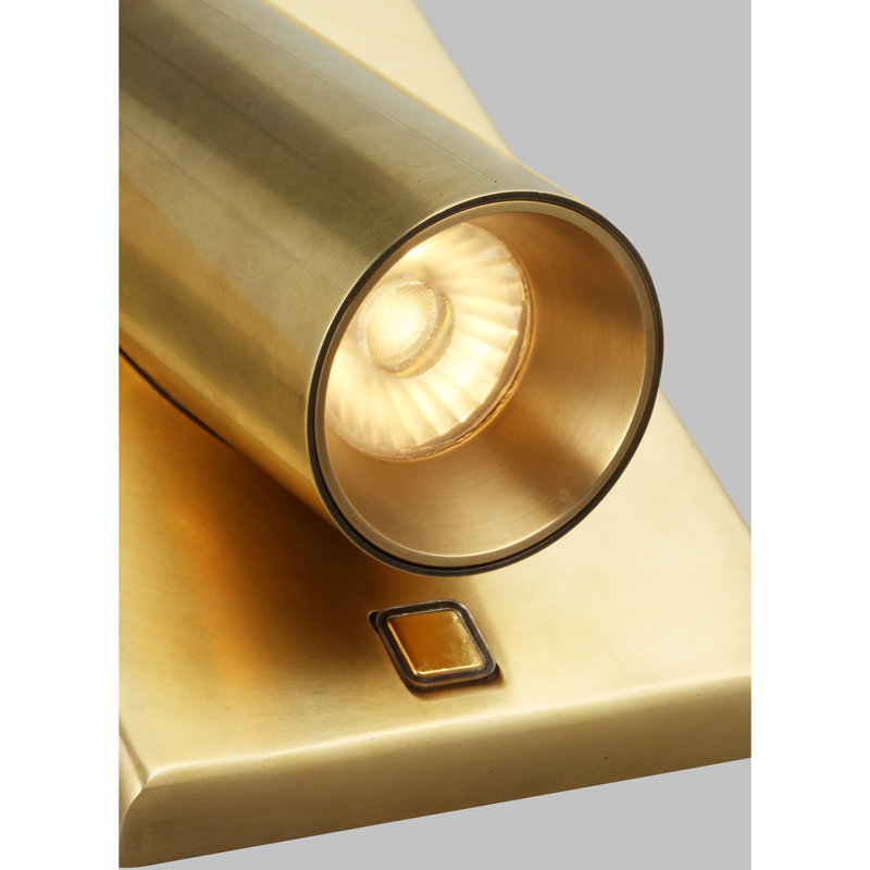 Ponte 1 - Light LED Flush Mounted Sconce, Natural Brass