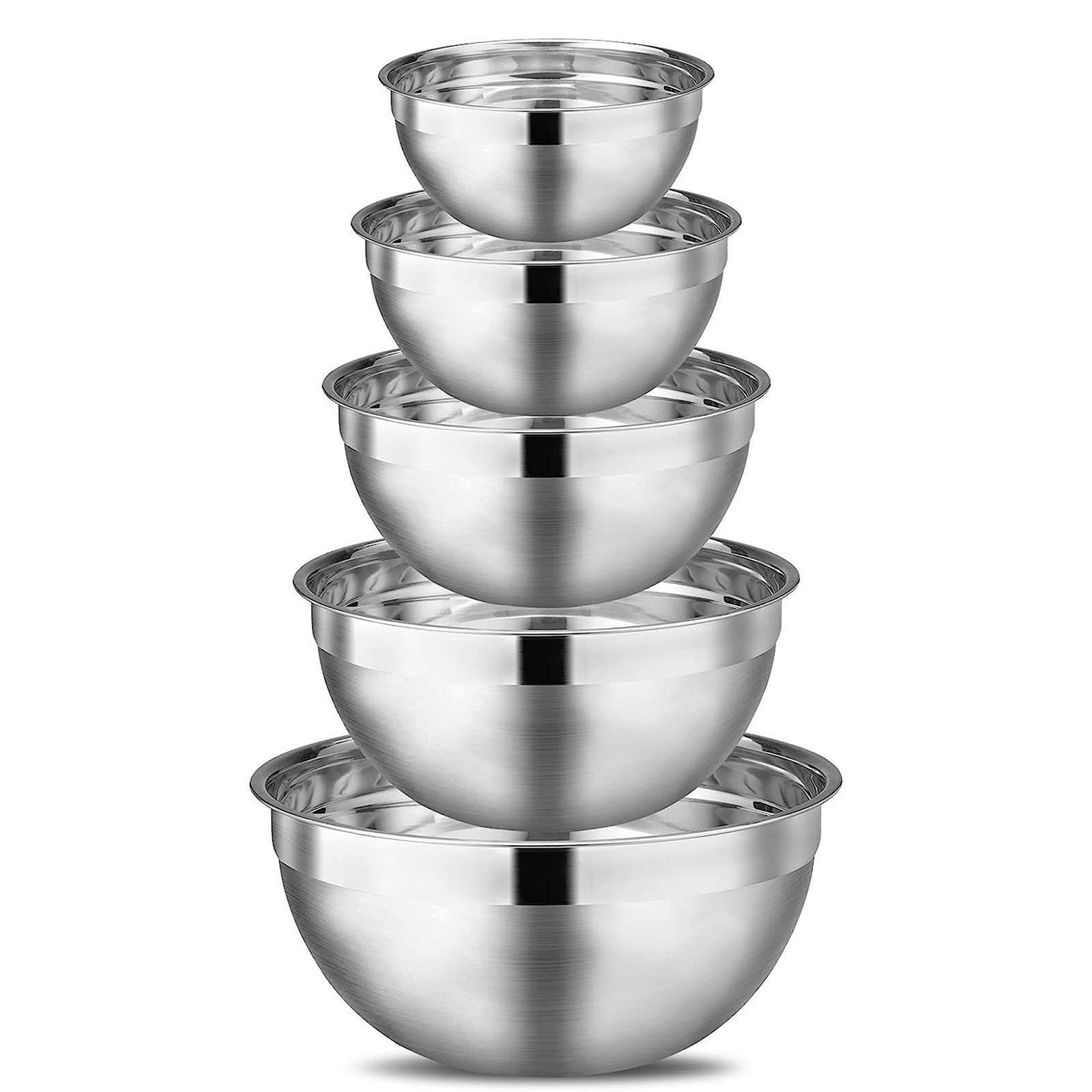  WHYSKO Stainless Steel Mixing Bowls With Lids Set, 5