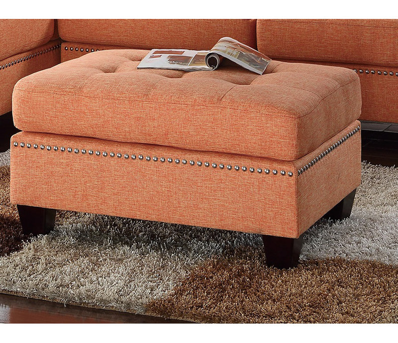 Canapé modulaire réversible 3 pièces Modern, Contreplaqué orange, Noir