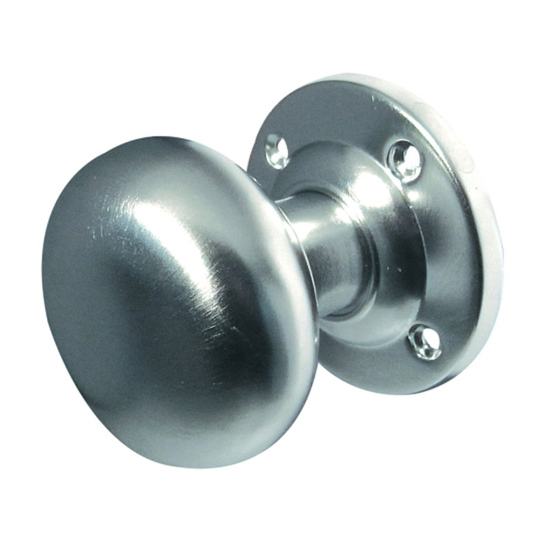 Passage Knobset, Satin Chrome