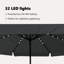 Garden Parasol with LED Strip Lights Polyester Outdoor Shade Summer-1777039925